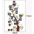 Family Photo Frame Tree, Owl and Birds Wall Sticker